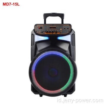 speaker trolley outdoor dengan mikrofon nirkabel MD7-15L